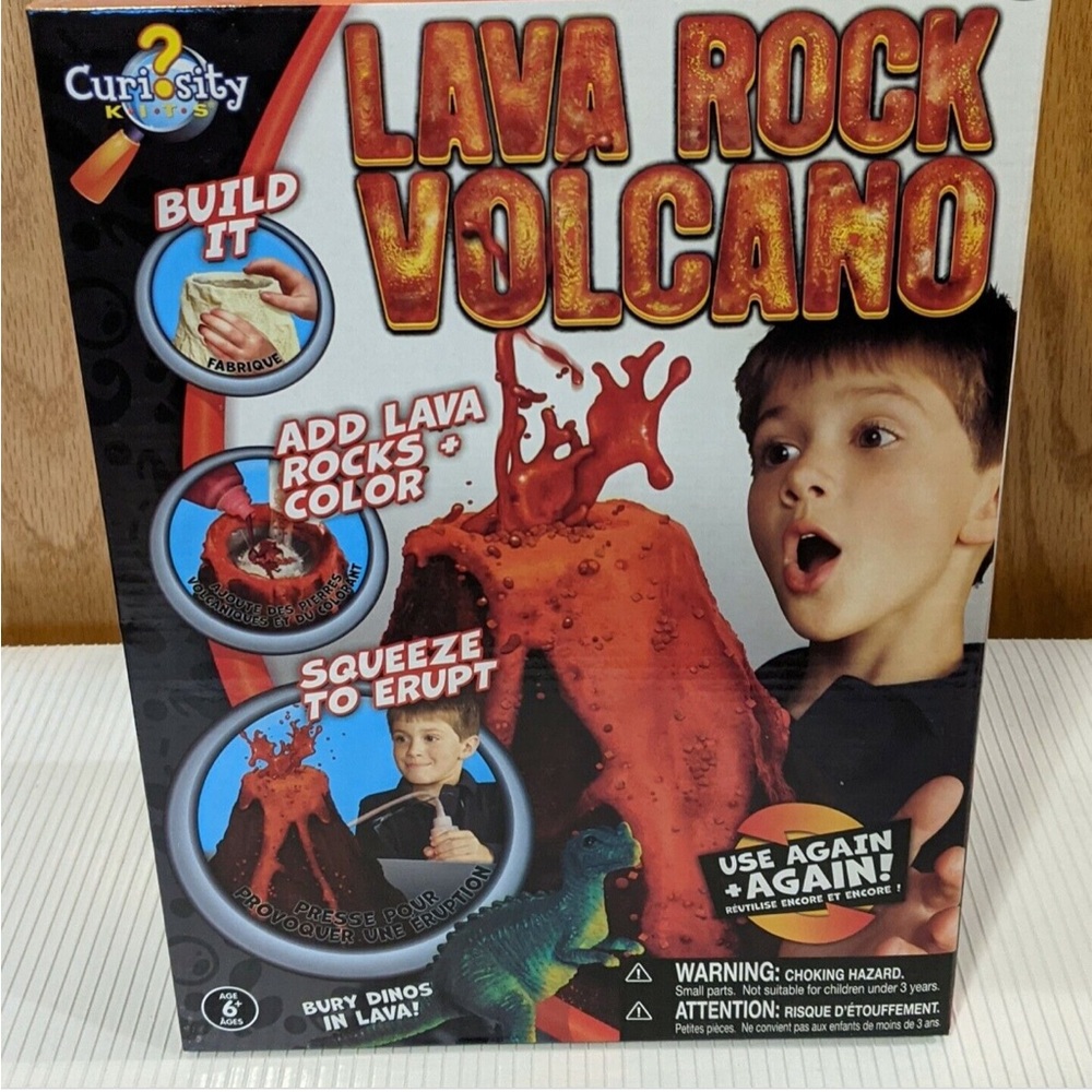 STEM:summer activity.Lava Rock volcano kit,use & and over. Factory sealed age 6+